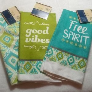 🤩 Host Pick 🤩  Set of Boho Dish Towels